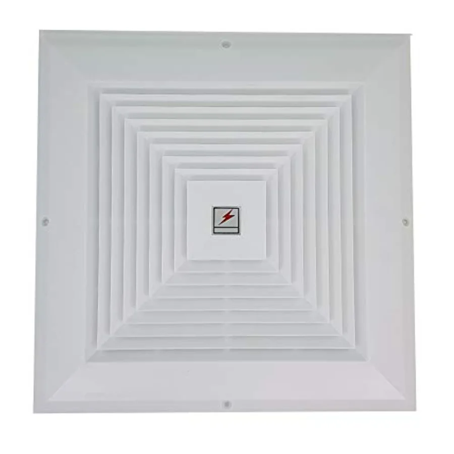 

Return Air Flow Reinforced Plastic Fan Grille, Sidewall and Ceiling, Vent hvac Duct grilles Cover Diffuser Square decorative co