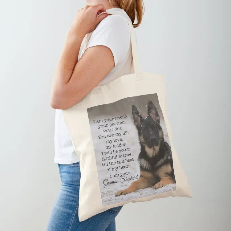 

I Am Your German Shepherd Tote Bag shopper bag woman personalized tote bag Canvas shoulder custom tote
