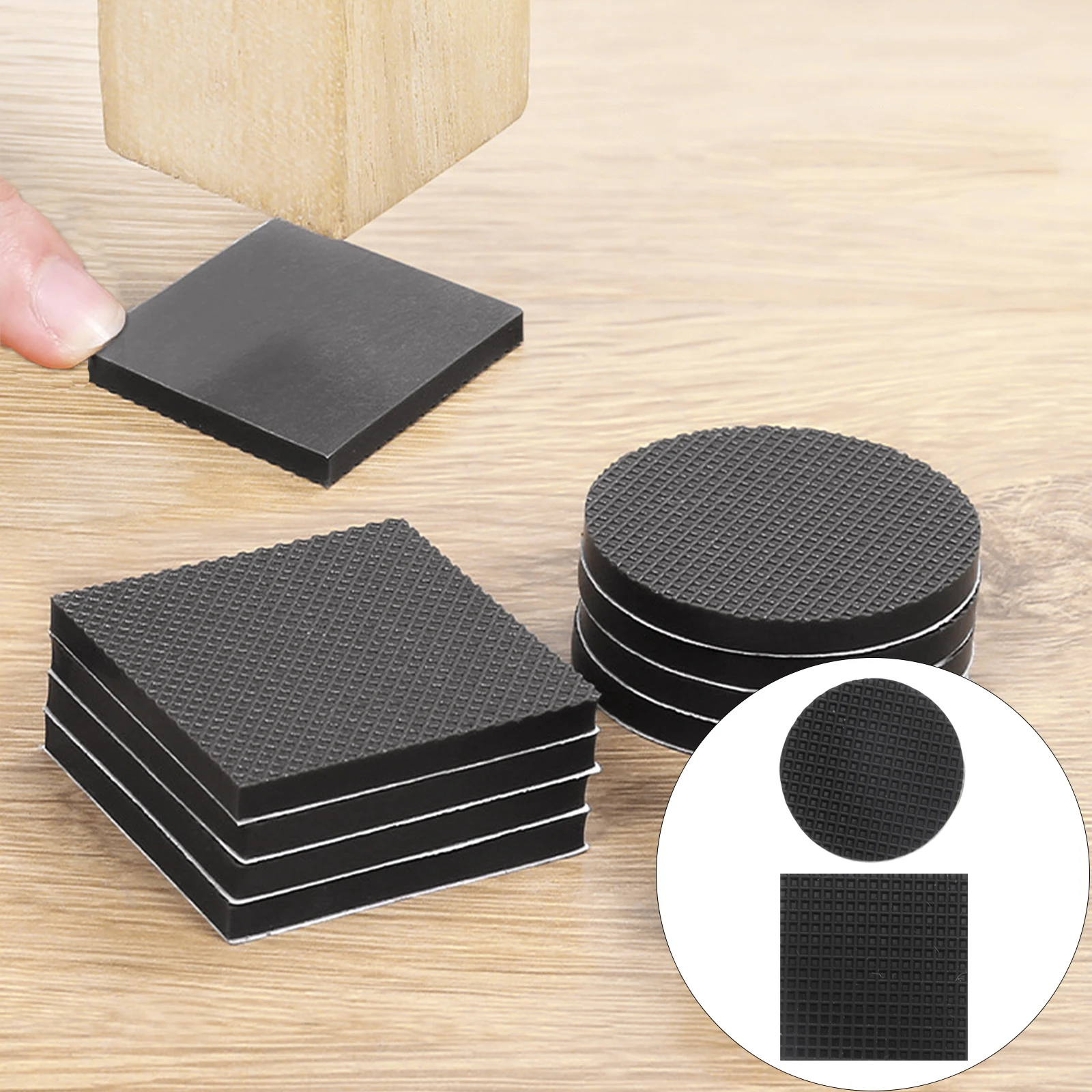 

32Pcs Furniture Glide Chair Leg Bottom Pads Anti-Skid Floor Protectors Silent Movement for Hardwood Tile Laminate