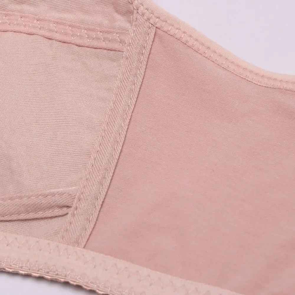 Soutien-gorge confortable en coton avec boutons sur le devant, fin, sans couture, pour personnes âgées, bretelles larges, intimes, sans fil, pour femmes