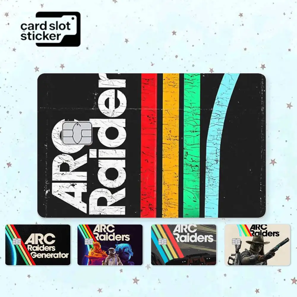 Game A-ARC R-R-Raiders   Credit Card HD Stickers Game Card Decal Small Chip Waterproof Sticker Gift