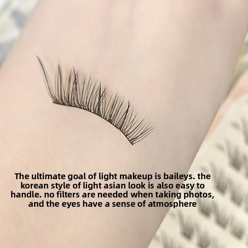 Klebefreie & Aufklebbare Fox-Eye-Wimpern, Natürliche, Wispy, Geschwungene Wimpern ohne Klebstoff, Flügelwimpern für Ober- und Unterwimpern, Künstliche Wimpern – Detail 6