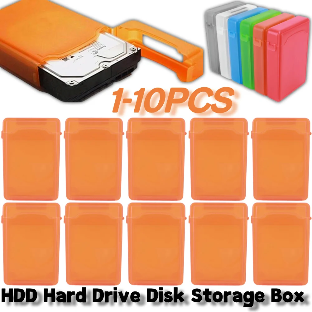 1-10PCS IDE SATA HDD Caddy Case Multi Color 3.5 Inch External Hard Drive Disk Storage Box HDD Hard Drive Case HDD Enclosure Case