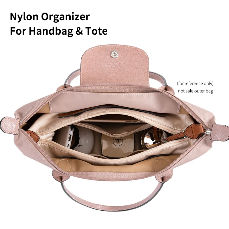 EverToner Nylon Insert Organizer Bag for Longchamp LE PLIAGE Bag Luxury Handbags Travel Inner Purse Portable Makeup Bags