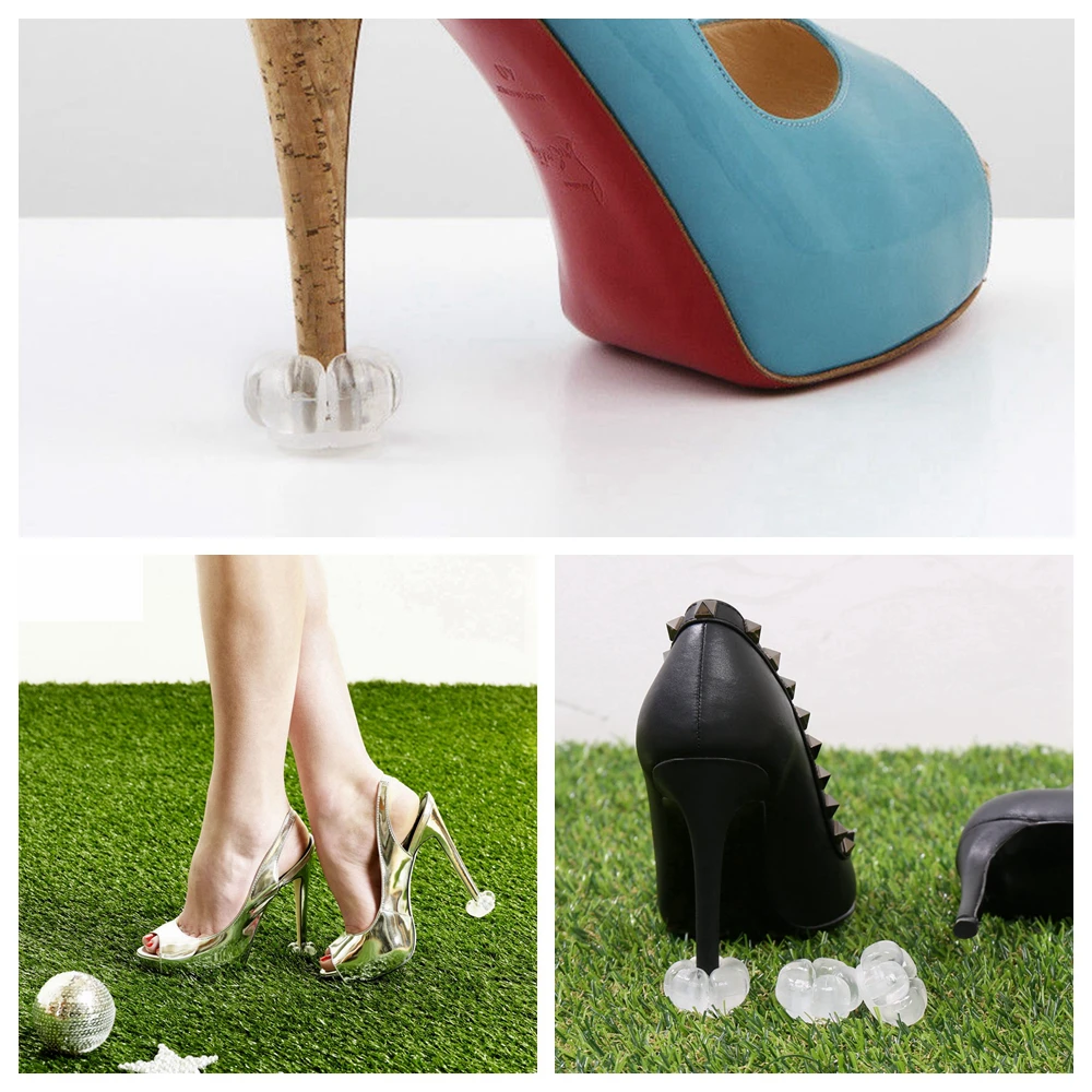 

10 Pair Newest High Heel Protectors High Heeler Stiletto Shoe Heel Saver Antislip Silicone Heel Stopper for Bridal Wedding Party