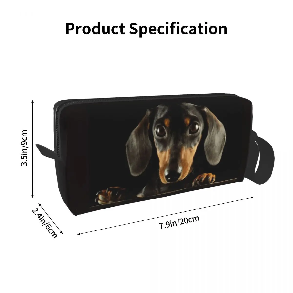 Dachshund Dog Cosmetic Bag para mulheres, grande capacidade, cachorro, pet, maquiagem, beleza armazenamento, sacos de higiene pessoal, kit Dopp, caixa, moda