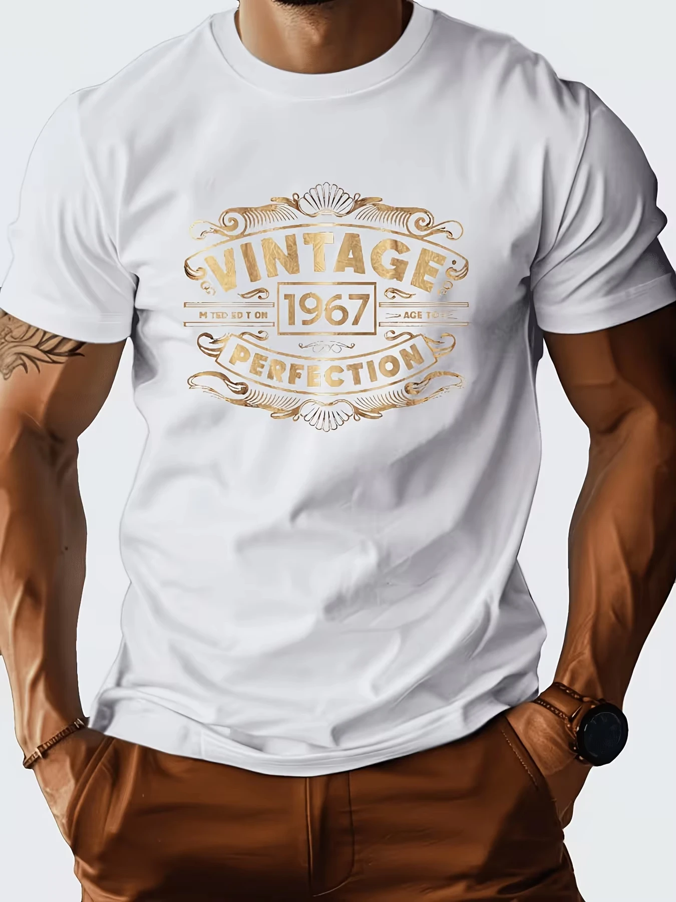 New 2026 Decorative Frame Year Number Graphic Short Sleeve T Shirt, Unisex Oversized Tee, Kids Adults Family Matching Print Tops