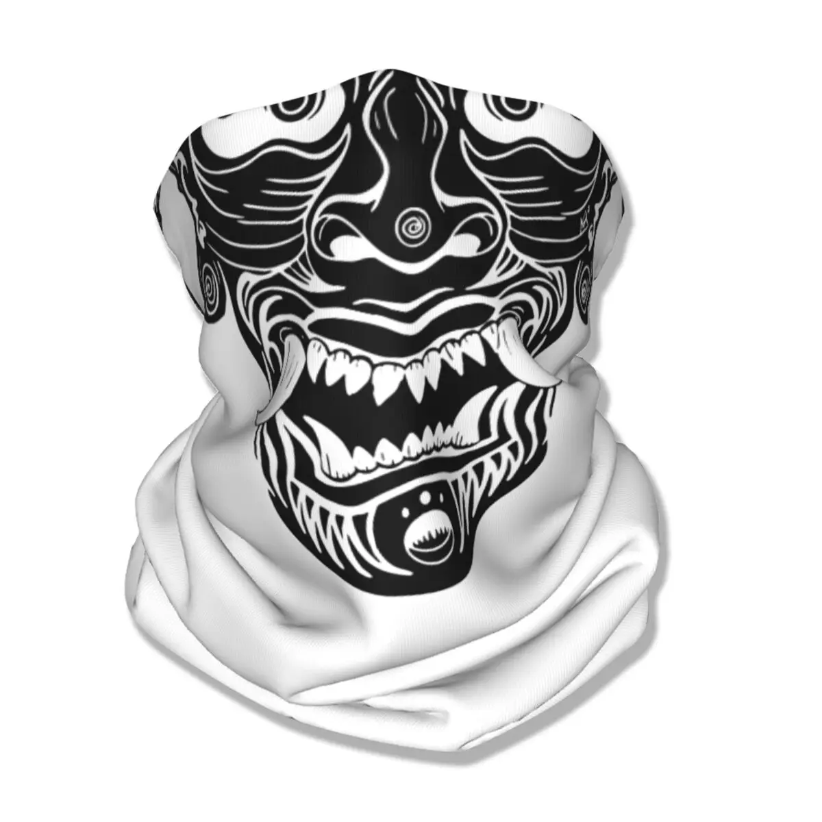 Demon Daze Bandana Neck Gaiter Printed Kabuki Japanese Samurai Wrap Scarf Multi-use Headwear Cycling Unisex Adult All Season