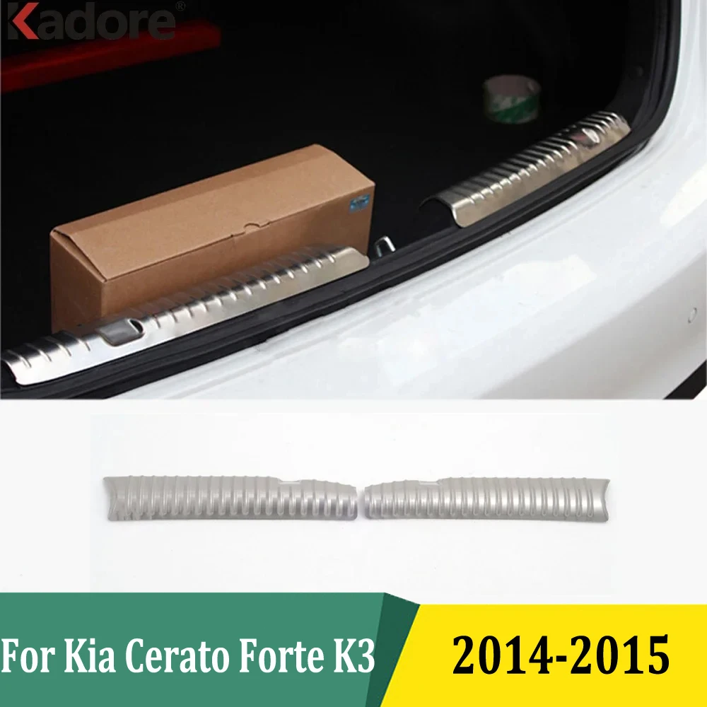 

For Kia Forte Cerato K3 2014 2015 Stainless Steel Interior Car Rear Bumper Protector Sill Cover Trim Car Styling Accessories