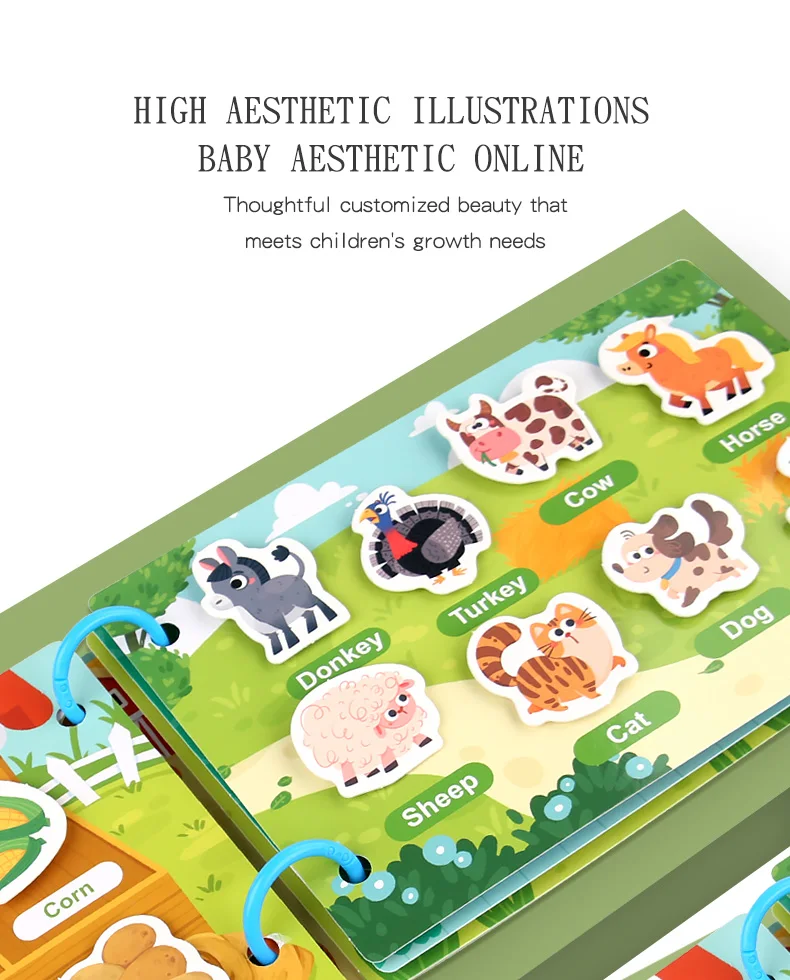 Montessori Baby Beschäftigt Buch Mein Erstes Ruhiges Buch Paste Frühes Lernen Bildung Spielzeug Kinder Passende Spiel Spielzeug für Kinder 1 2 3 jahre – Detail 20