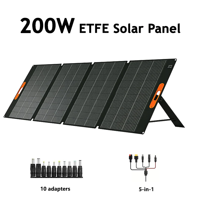 Opvouwbaar draagbaar 420W zonnepaneel 200W 100W zonnebatterijlader Buiten noodstroomvoorziening voor kamperen, camper, huis - afbeelding 1