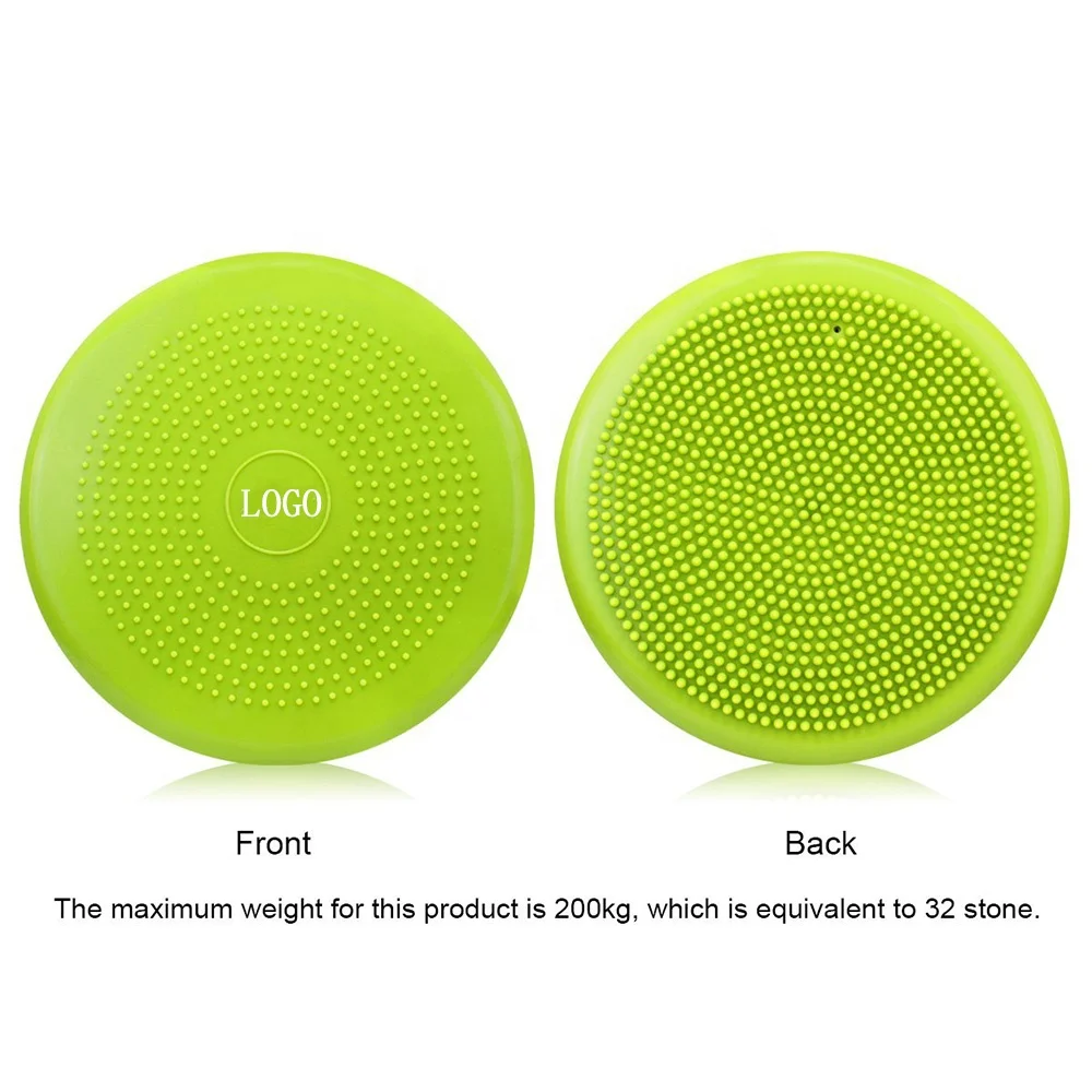Inflated PVC Stability Wobble Cushion with Pump 35cm Diameter Extra Thick Core Balance Disc Wiggle Seat for Sensory