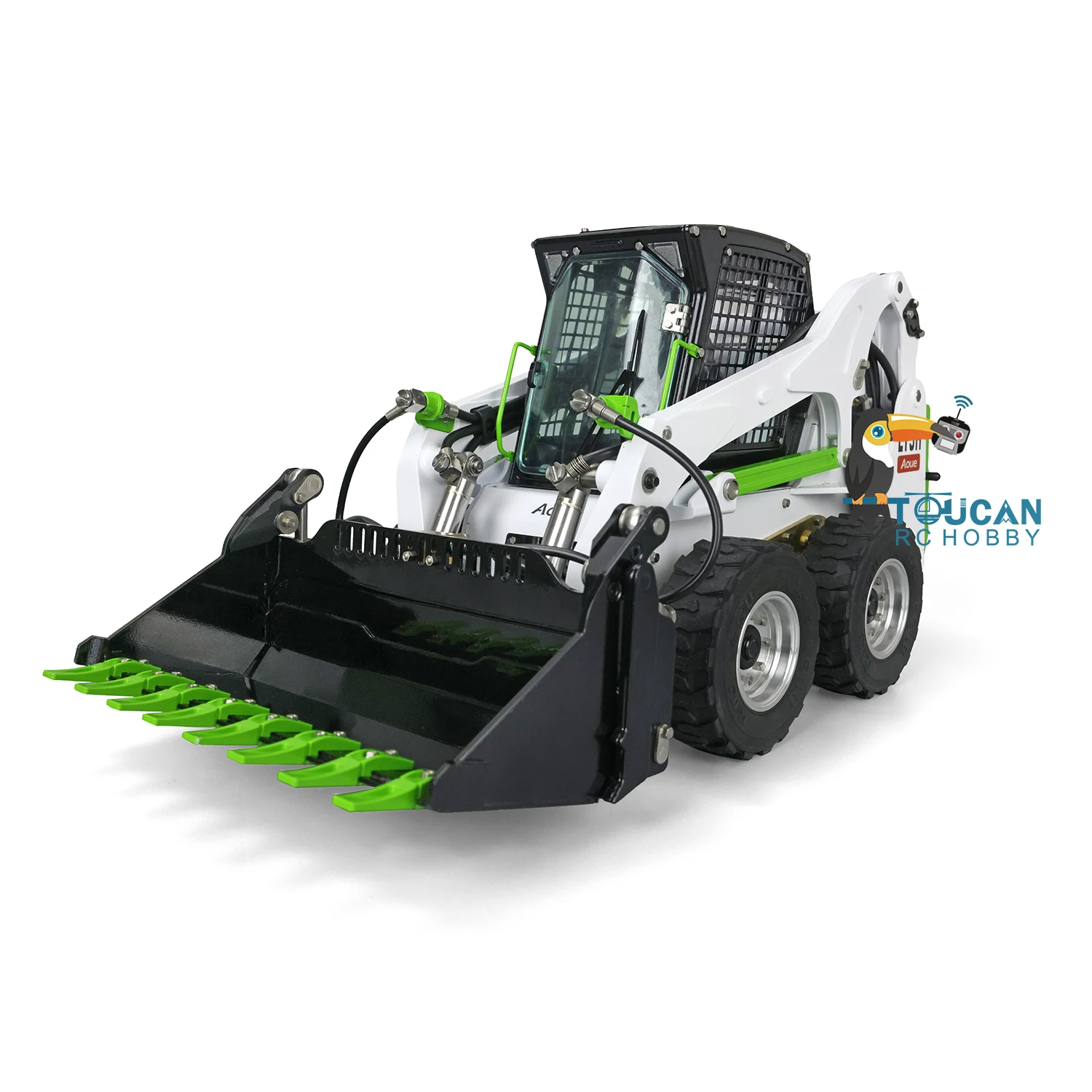 LESU 1/14 Metal Hydraulic RC Loader Aoue LT5H Wheeled Skid-Steer Radio Control Painted Trucks Light Sound Toys for Boys THZH1278