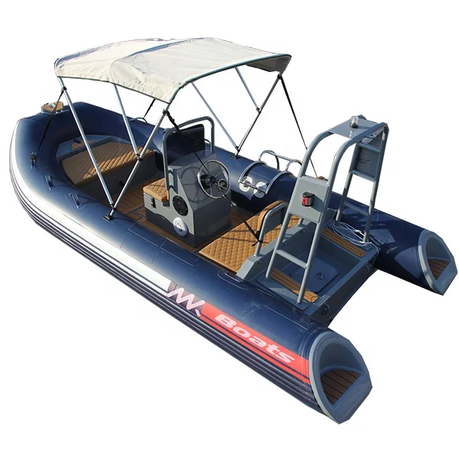 4.8m Deep V PVC/Hypalon/Orca Aluminum RIB 480 Hull Inflatable Rigid Boat With Outboard Engine