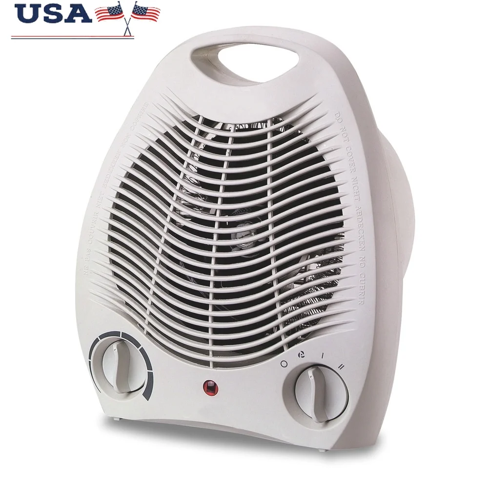 

Портативный электрический тепловентилятор 1500 Вт с термостатом, предохранительным выключателем, 4-позиционная функция для внутреннего использования, только высокий низкий вентилятор