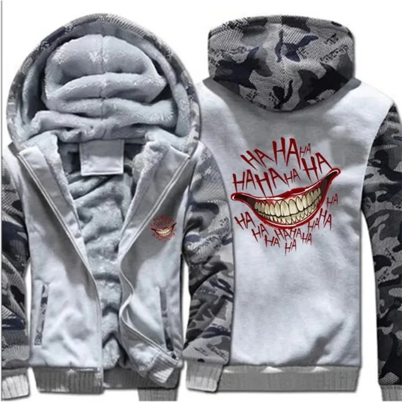 New Men's Winter Thicken Hoodies Brand Printed Outdoor Casual Hoodies Fleece Thicken Jacket Coats Warm Hooded Sweatshirts Tops