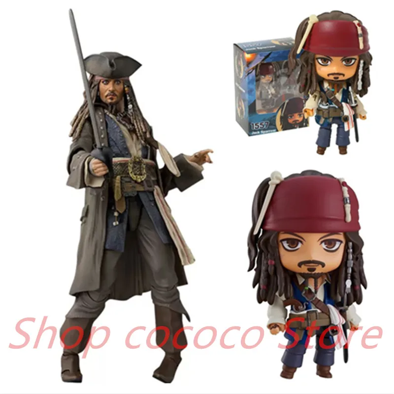 Pirates of The Caribbean Figure 1557 Jack Sparrow High-end Anime Action Collection Desktop Ornament Decoration Children Toys