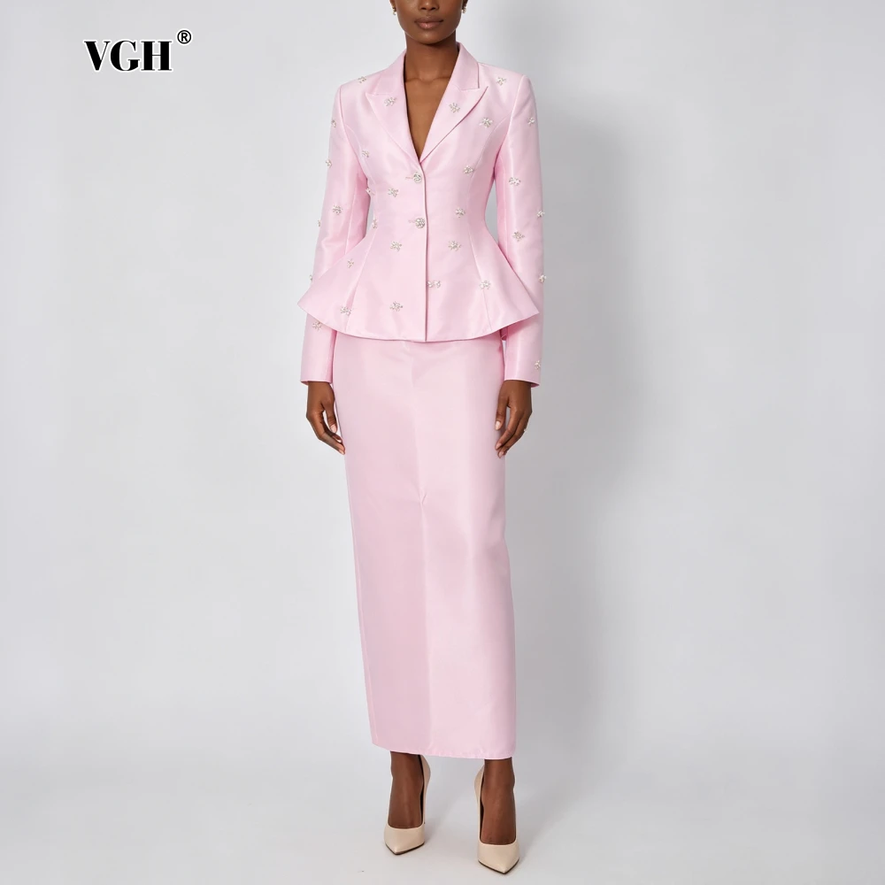 Women Formal Wear With Skirt - VGH Elegant Bows Women Two Piece