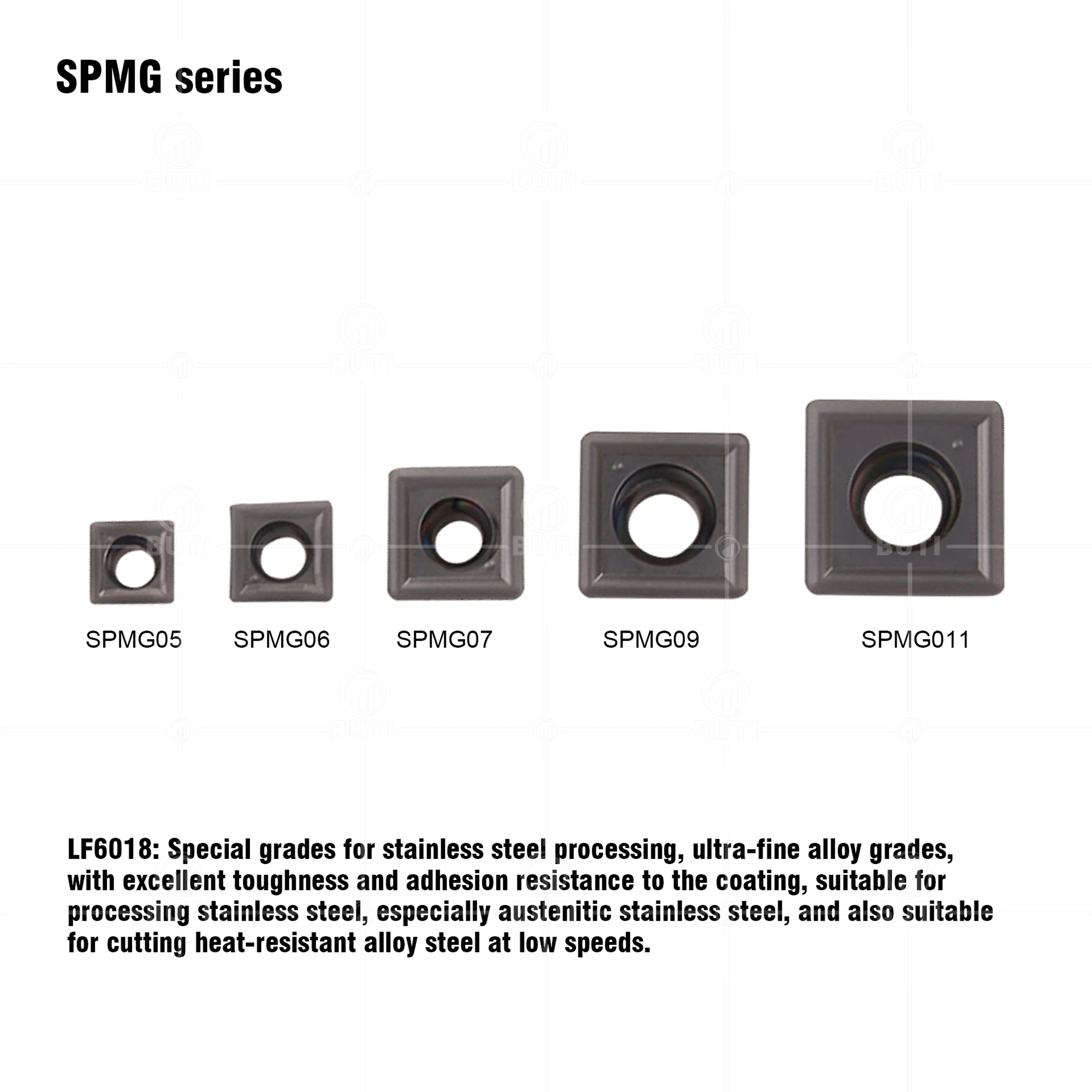 Imagem -05 - Original Spmg050204 Spmg060204 Spmg07t308 Spmg090408 Spmg110408 tg Lf6018 u Inserções de Carboneto para Aço Inoxidável Deskar100
