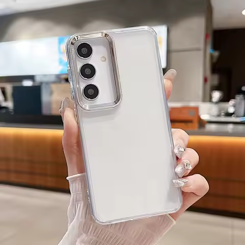 Clear Soft Case For Samsung Galaxy S24 S25 Ultra Capa S23 S22 Ultra S21 S20 FE A14 A34 A52 A53 A15 A25 A35 A55 A54 A56 5G Cover