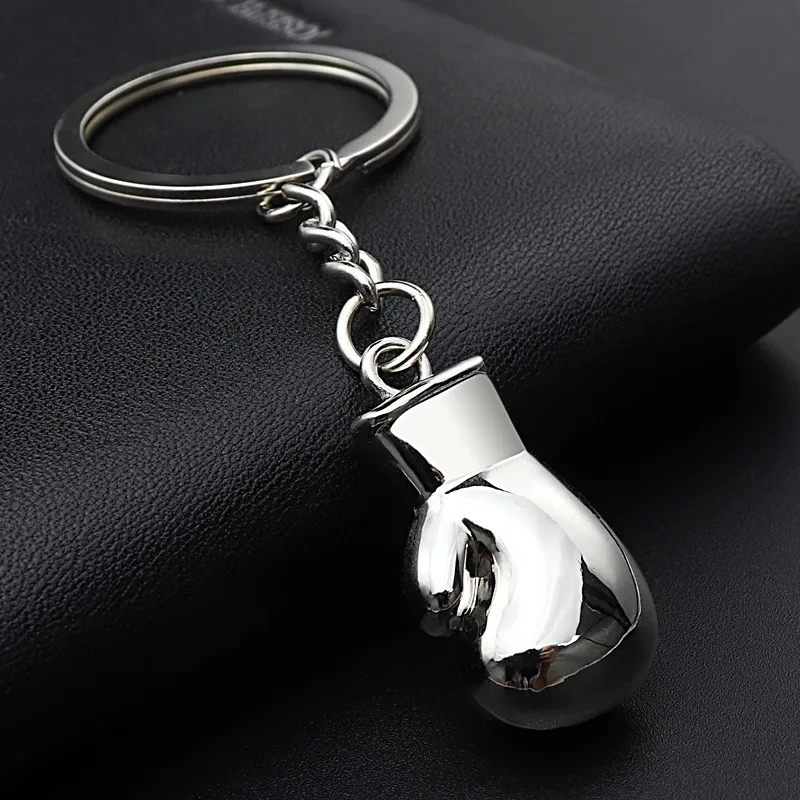 Popular Jewelry Alloy Pendant Keychain Boxing Glove Pendant Metal Sports and Fitness Equipment Gift