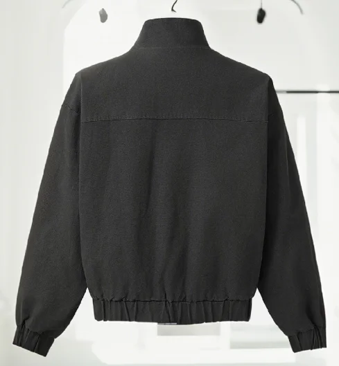 Casual Women\'s Jackets Irregular Slanted Collar Metal Button Coat Loose Long Sleeve Short Outwear Female New Autumn Lady Coats