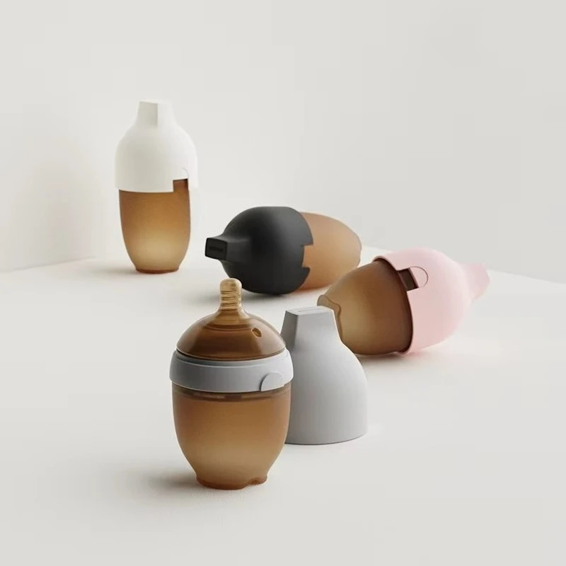 240Ml/8oz silicone baby bottle wide neck design, newborn 0-12 months