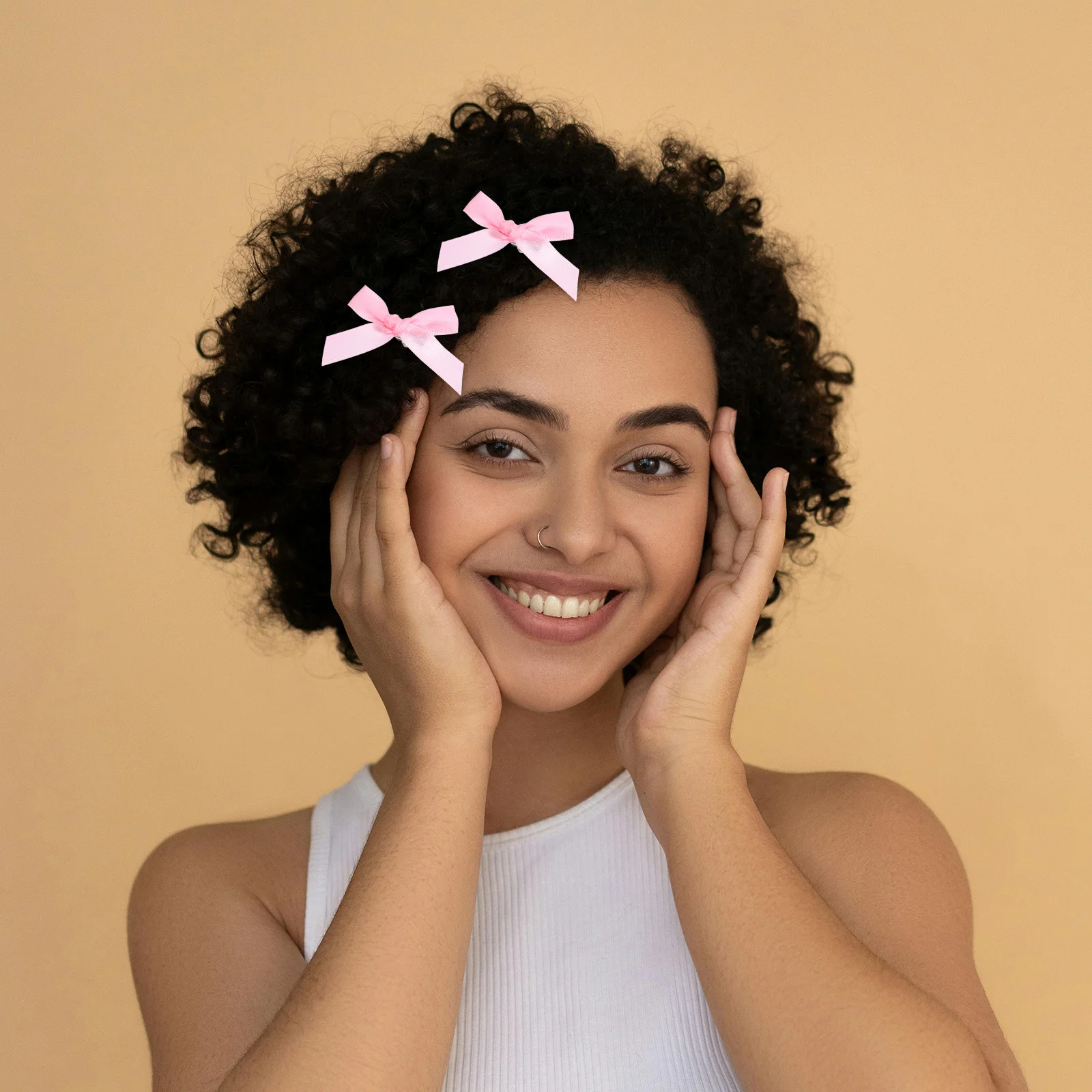 

30pcs Accessories Mini Bowknot Hair Clips For Girls Women Soft Lightweight Barrettes For School Office Party Daily