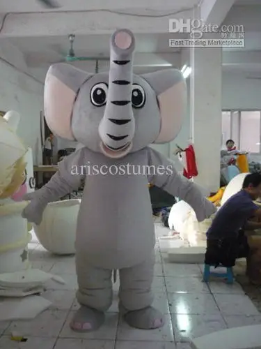 Costume de mascotte de dessin animé d'éléphant en mousse pour adultes, robe de paupières en peluche, costume d'Halloween, mignon, drôle, Noël, offre spéciale, nouveau