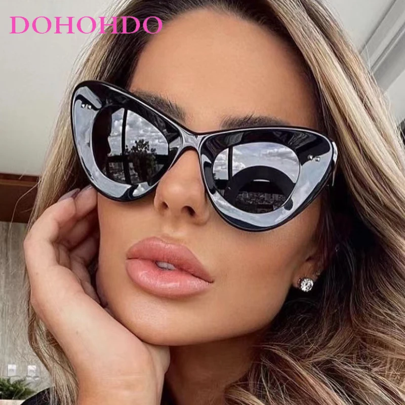 

Retro Cat Eye Rice Nail Sunglasses Women Men Trendy Luxury Designer Driving Sun Glasses For Ladies UV400 Oculos Feminino De Sol