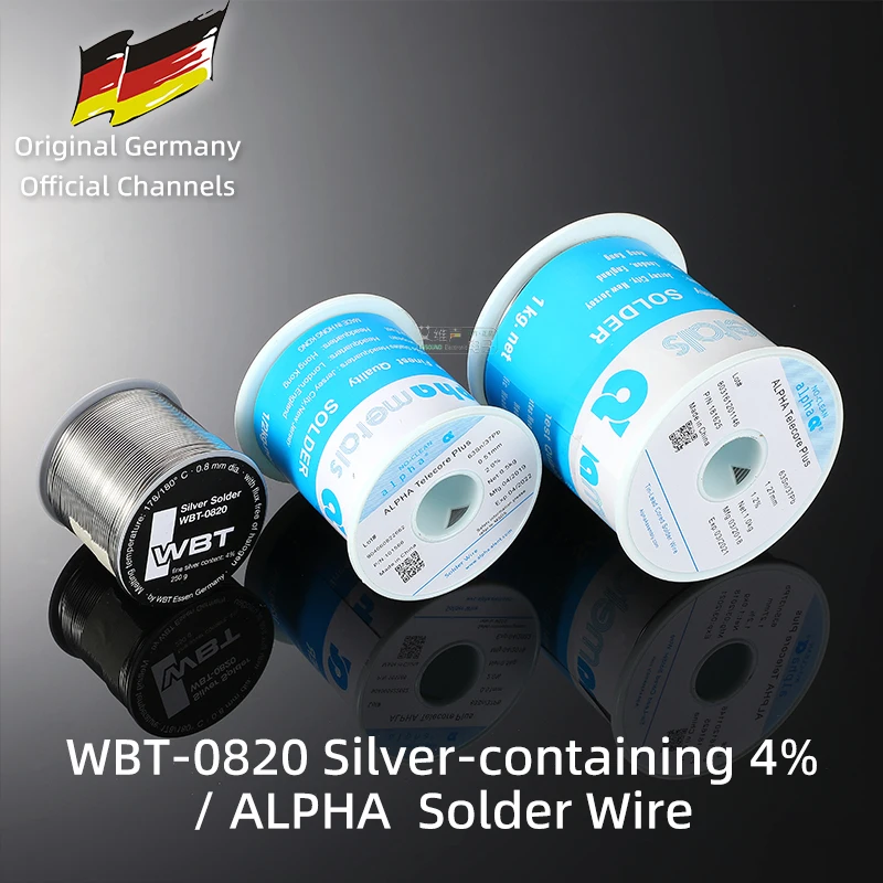 1 Meter Original Solder Wire for WBT Containing 4% Silver Fever Grade Earphone Line, Alpha High-purity Welding Wire