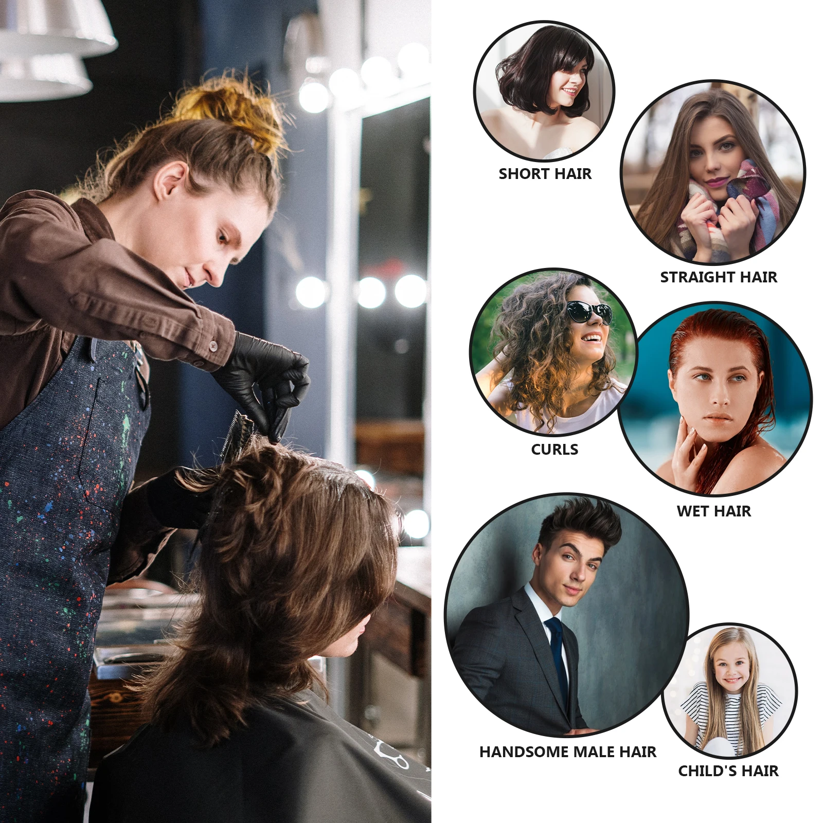 

2pcs Wooden Handle Roll Brush Large Round Comb Teeth Smooth Polished Detangling Hairbrush For Blow Drying Styling Portable