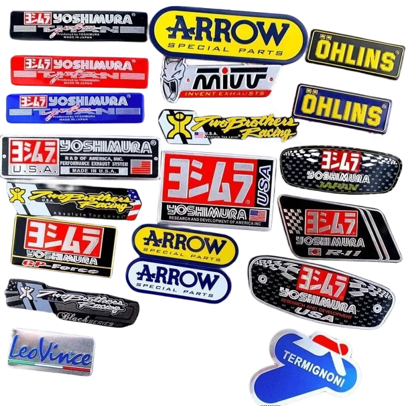 Motorcycle Exhaust Pipe Decoration 3D Stickers For Suzuki Yamaha Honda Kawasaki Heat Resistant Decals Cafe Racer