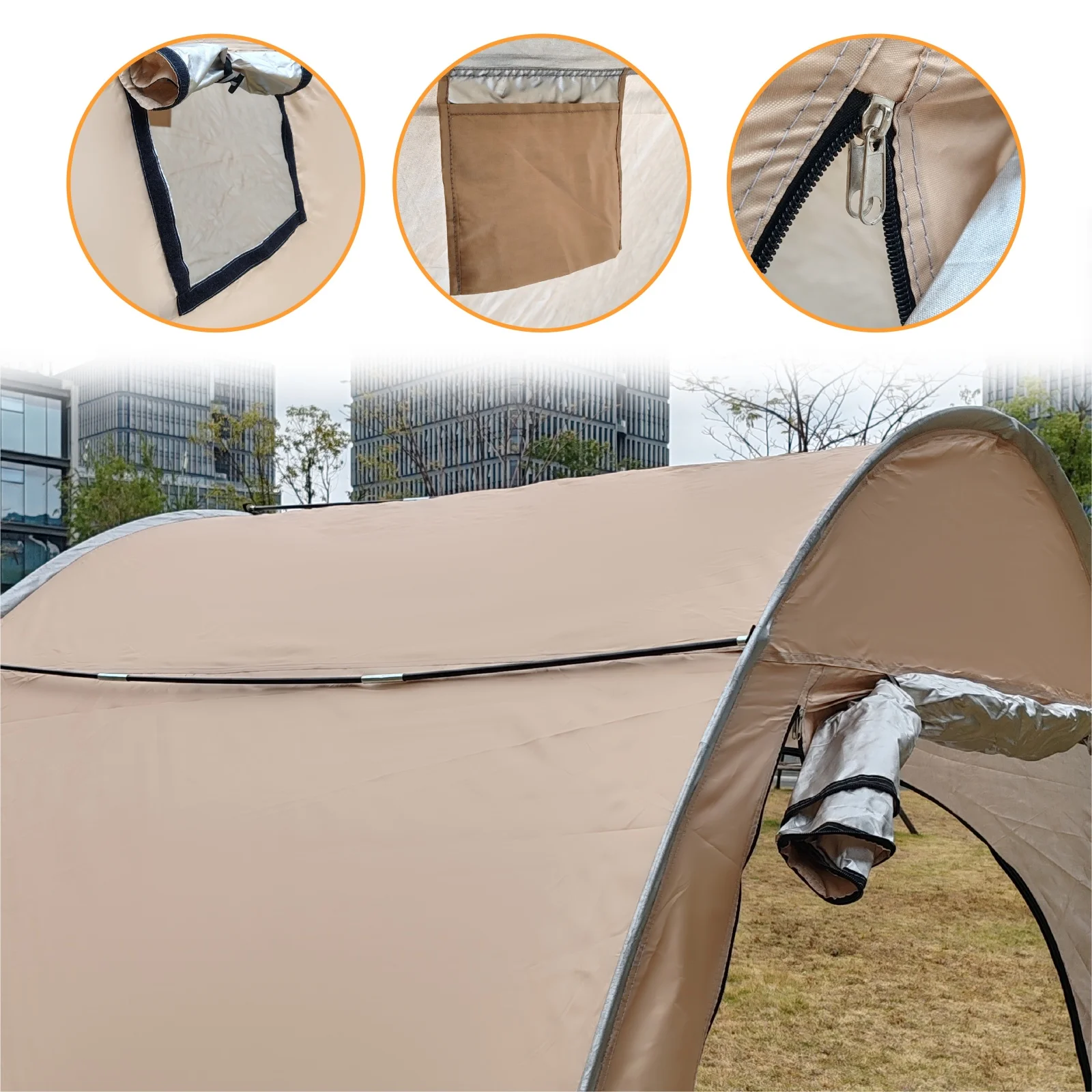 Portable Thickened Oxford Cloth Bike Shelter Private Travel Tent for Outdoor Hiking Cycling Camping And Travel image 3