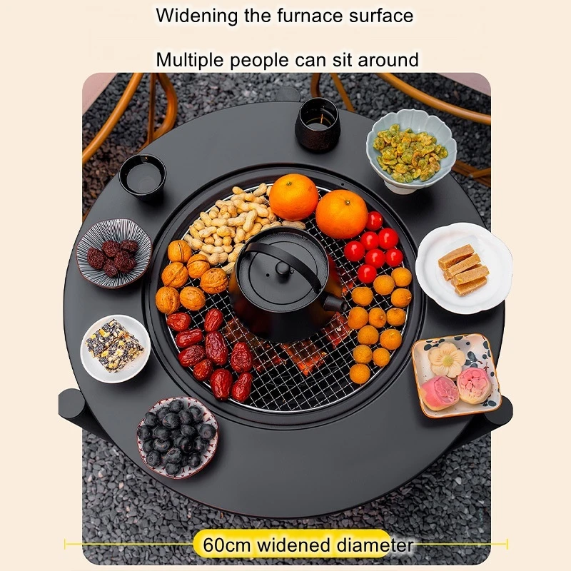 Household stove for boiling tea and baking in winter, courtyard baking table and basin, outdoor household stove