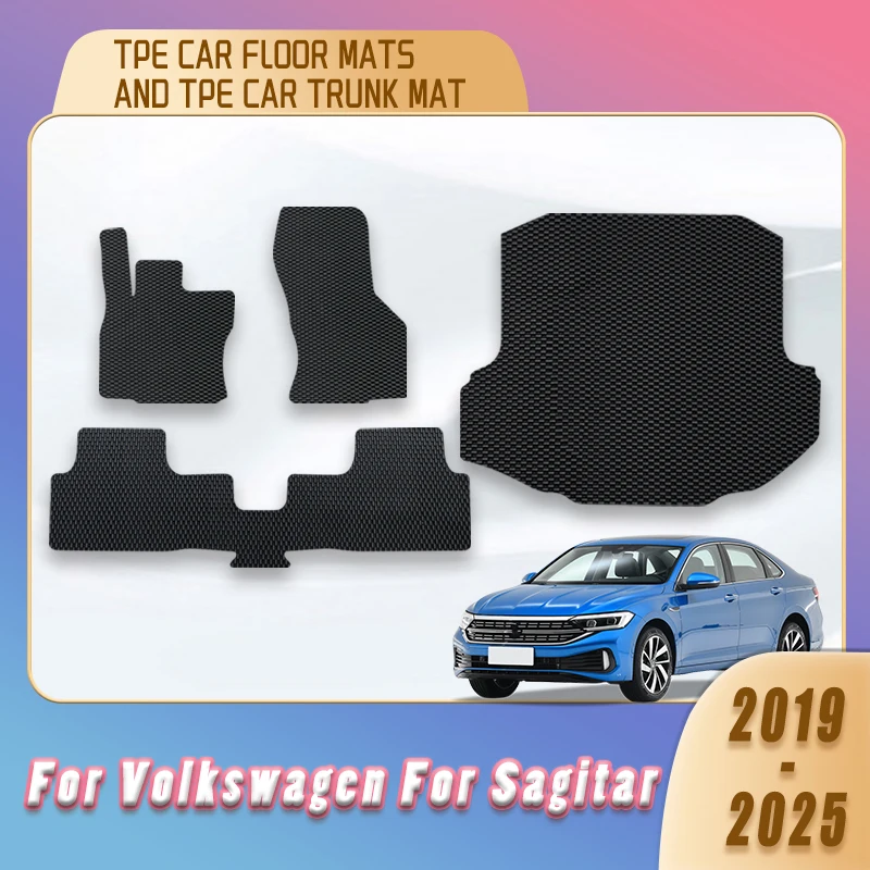 

TPE Car Floor Mats Trunk Carpets For Volkswagen vw Sagitar 2019 2020 2021 2022 2023 2024 2025 Interior Accessories Rugs Covers