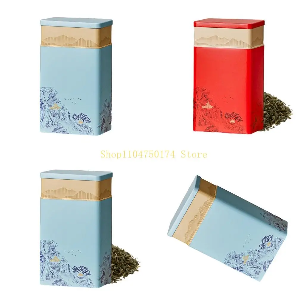 Mini Tea Storage Box Portable Tea Storage Container Compact Tonplate Tea Box Tea Accessories Perfect for Tea top sale
