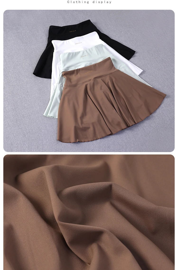 Yoga Wear Athletic Skorts Lauftraining Sportröcke Hoch taillierter, plissierter Tennisrock für Damen – Detail 1