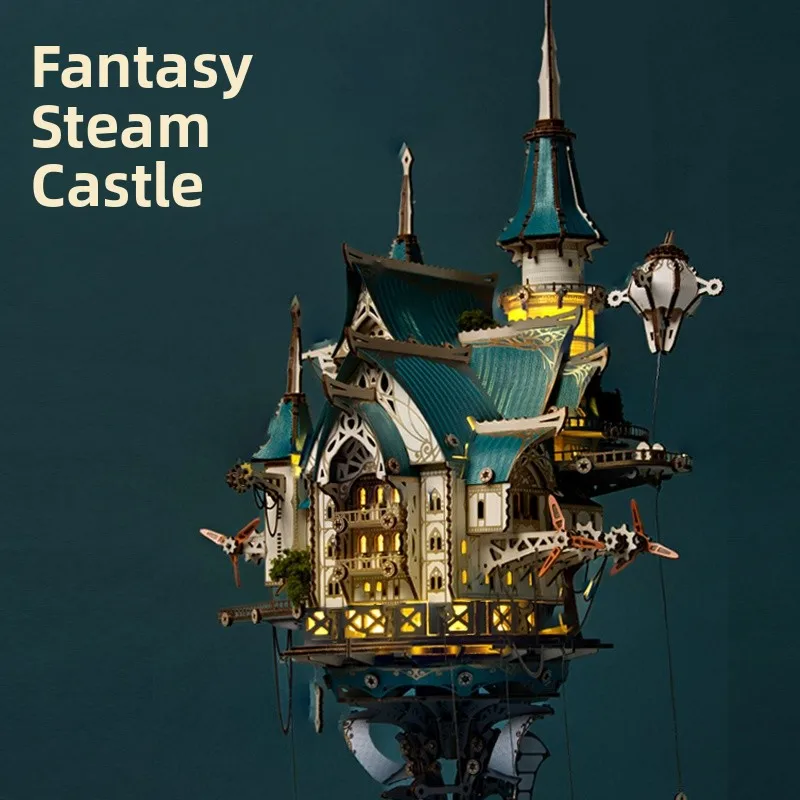 Fsy St Ci  Castle 3D Puzzle Wooden Assembly Model Birthday Gift How  Interactive Toy from China DIY House Model