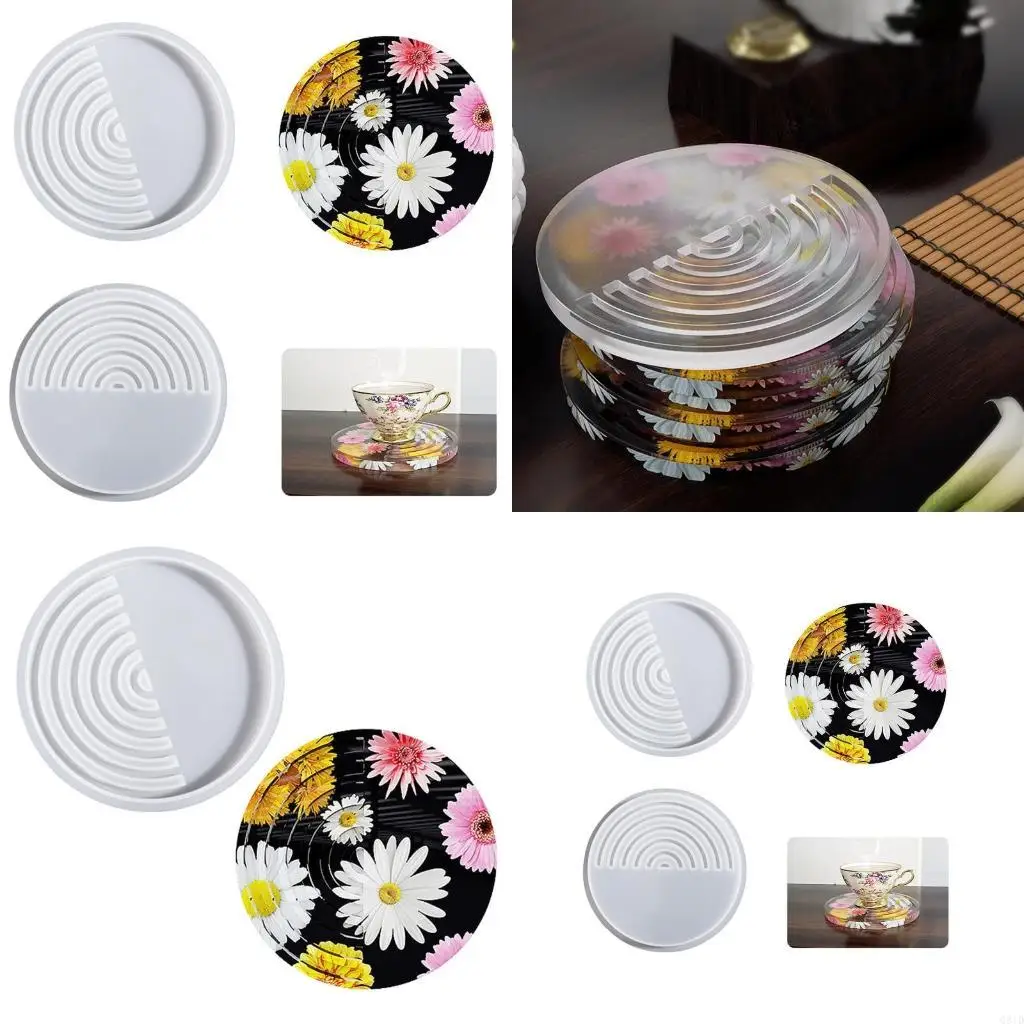  Silicone Jewelry Tray Epoxy Resin Casting Mould Glass Teapot Mat Tray Molds