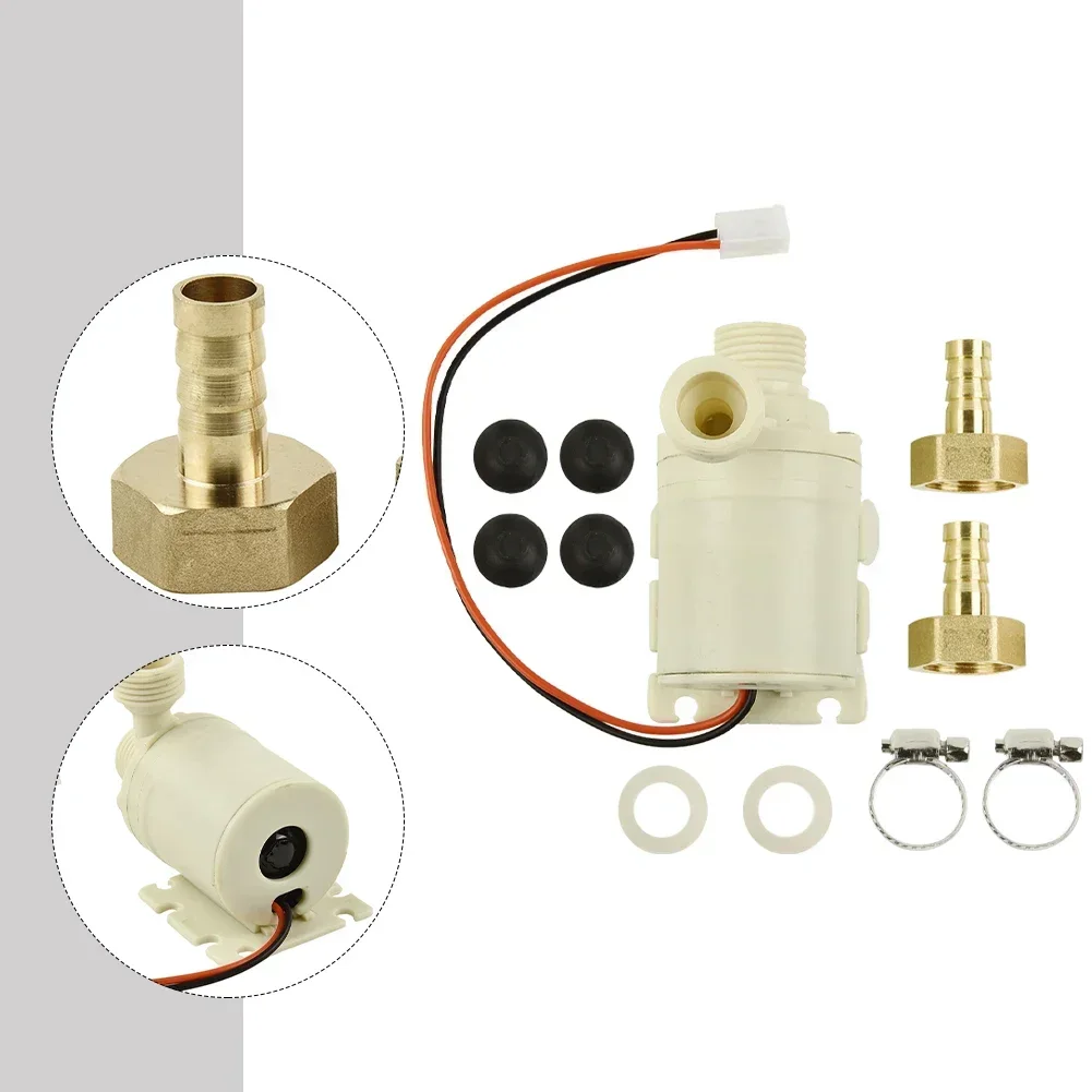 100°C Solar Hot Water Circulation Pump Silent Coupler DC 12V Hot/Cooling Water Circulation Pump Brushless Motor Technology