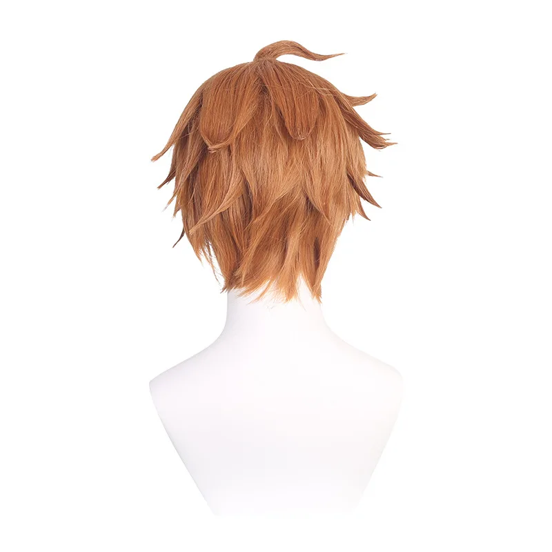 Genshin impacto dadaulia peruca cosplay fatui senhor virou franja rígida cabelo curto genshin impacto anime