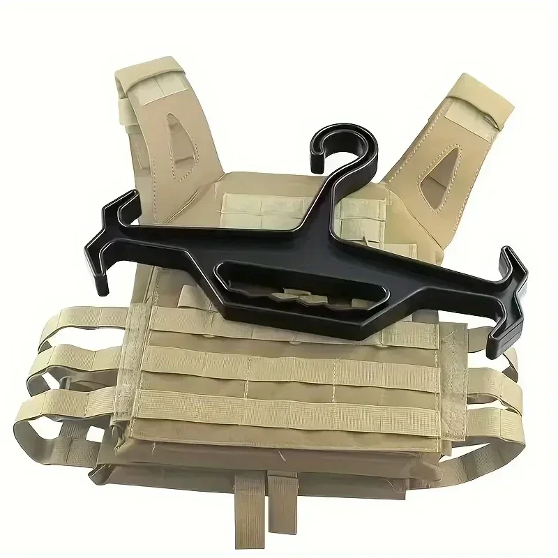 Heavy-Duty Tactical Gear Display Rack - Coat Hanger Durable Plastic Tactical Style Vest and Wetsuit Hanger with Multiple Hooks