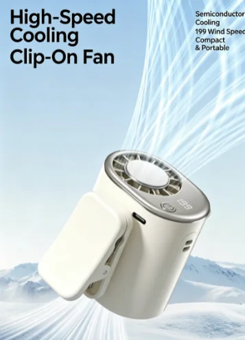 USB Rechargeable 360 Degree Rotatable Clip On Mini Fan Multi Speed Cooling Fan for Waist Umbrella Desktop Car Outdoor Use image 3
