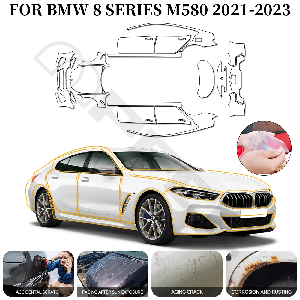 

For BMW 8 Seres M8501 2019-2024 PPF TPU Pre-cut Paint Protection Film Anti-Scratch Invisible Clear Resistant Car Wrap Film