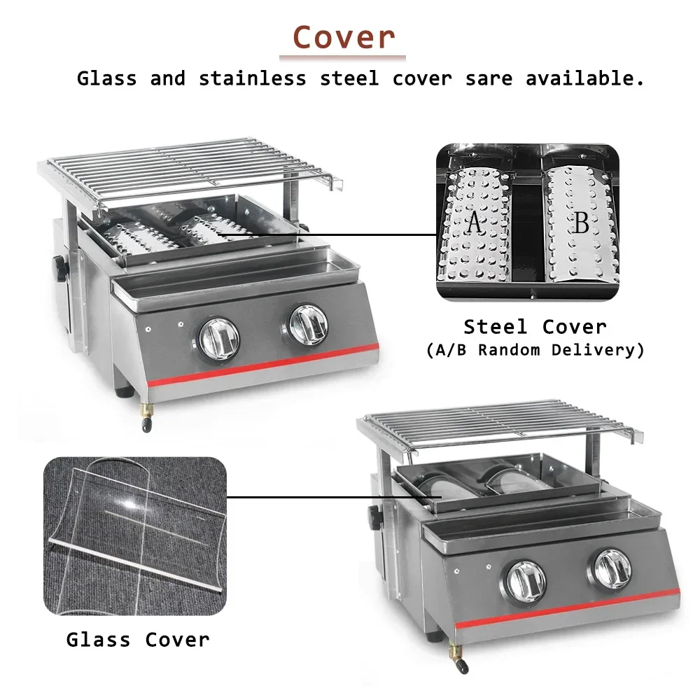 HomeWise صغيرة محمولة 2 شعلات شواء شواء غاز البترول المسال صينية أدوات الشواء ارتفاع قابل للتعديل للنزهة في الهواء الطلق الشواء مع CE