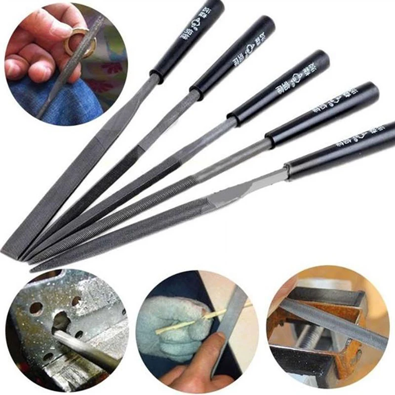5Pcs/Set Metal Needles File Setfor For Metal Glass Stone Jewelers Diamond Wood Carving Craft Sewing Hand Files Tool Crafts Tool