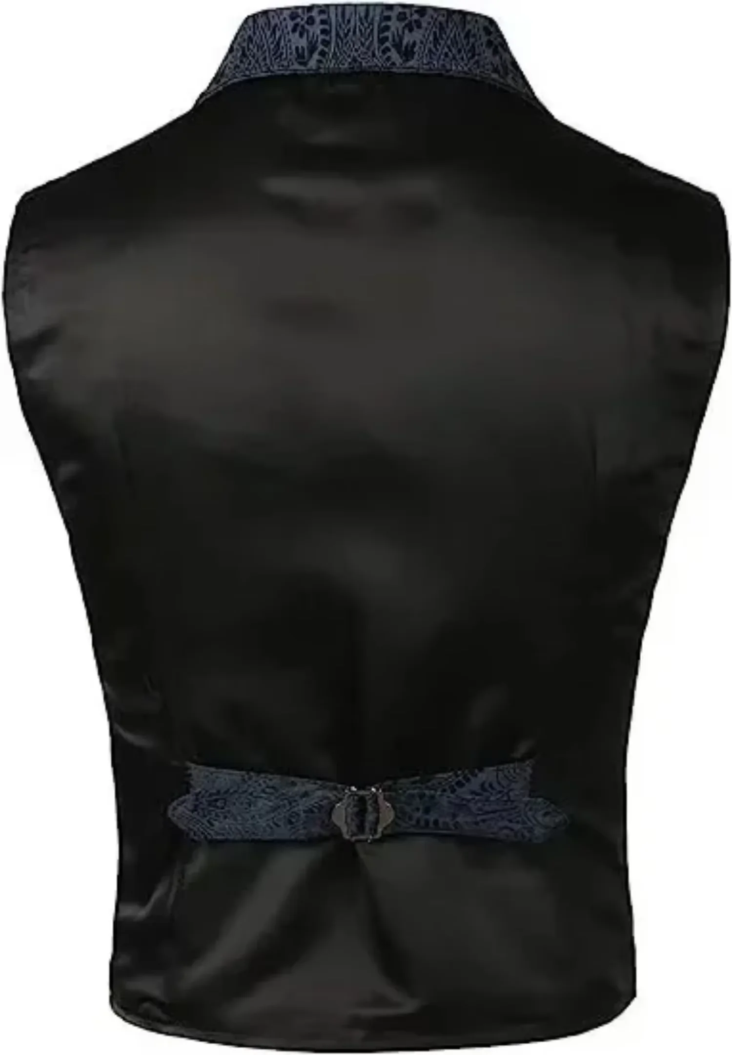 Herren-Westen im viktorianischen Stil mit Blumenmuster, aus Jacquard, mit Reverskragen, einreihig, schmal geschnitten, als formelle Weste für Hochzeiten, Bankette und Partys. – Detail 8