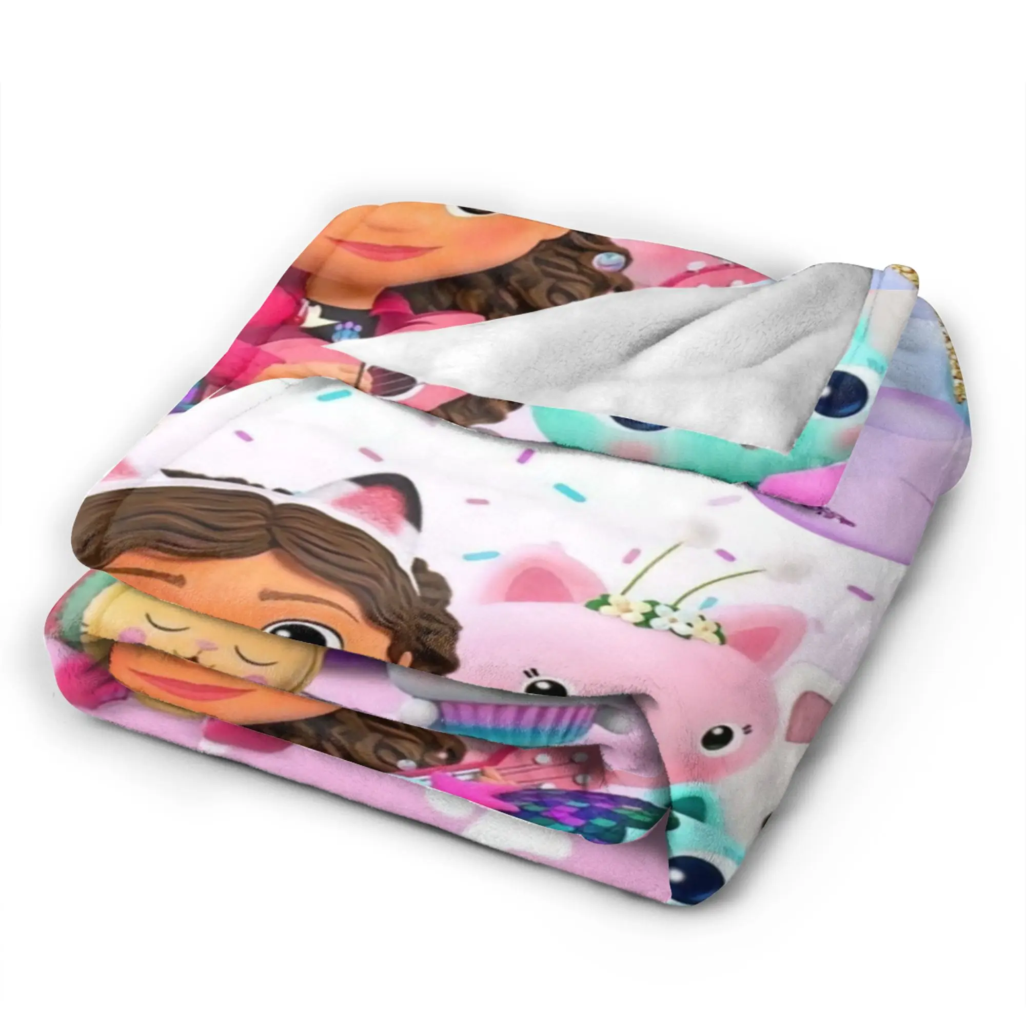 Super Soft Blanket Students Airplane Travel Gabbysed dollhouses Throw Blanket  Flannel Bedspread For Home Decor Fluffy Sofa Bed