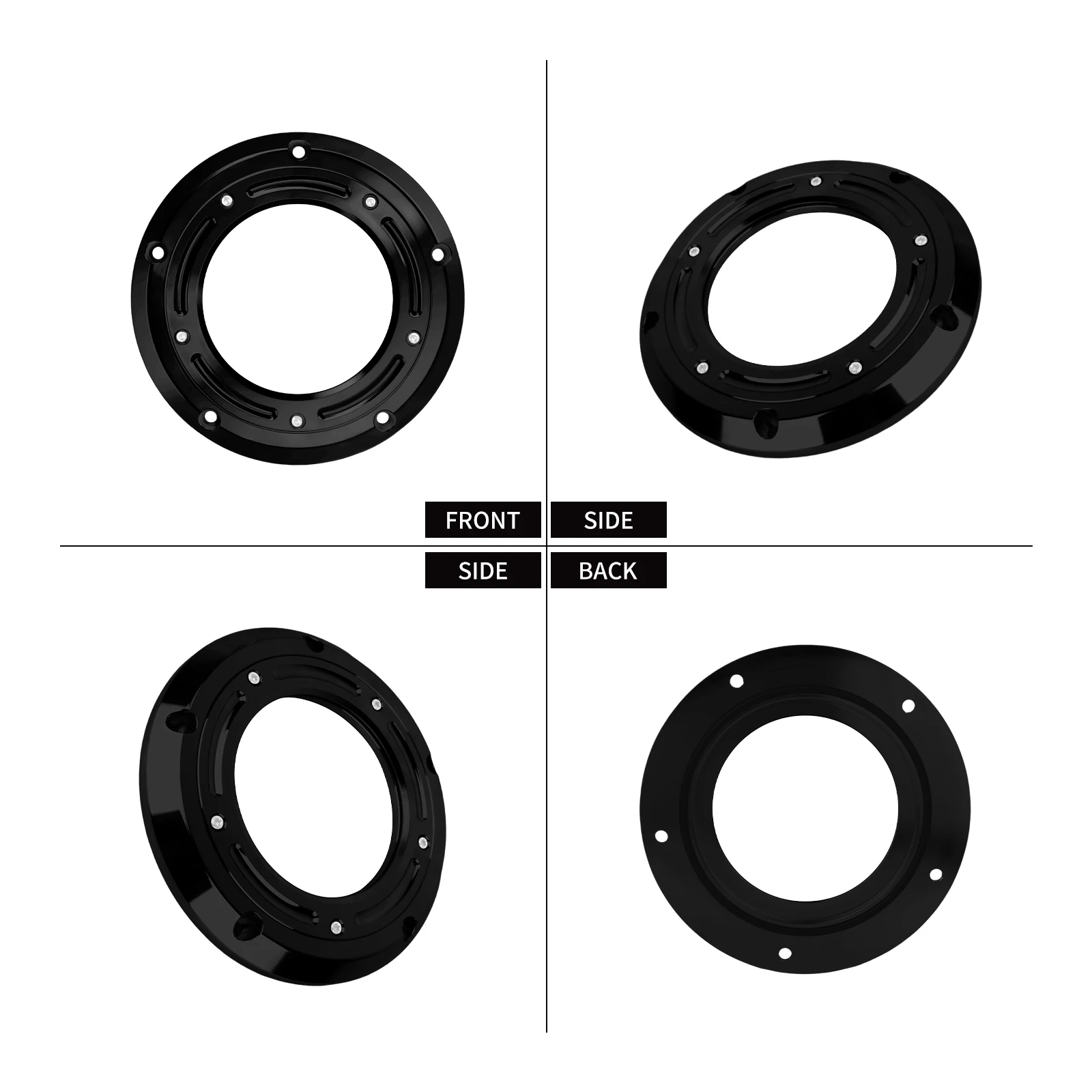 Motorcycle Engine Derby Cover Black/Chrome Clutch Side Cover For Harley Touring Electra Glide 99-2015 Softail 99-18 Dyna 99-17